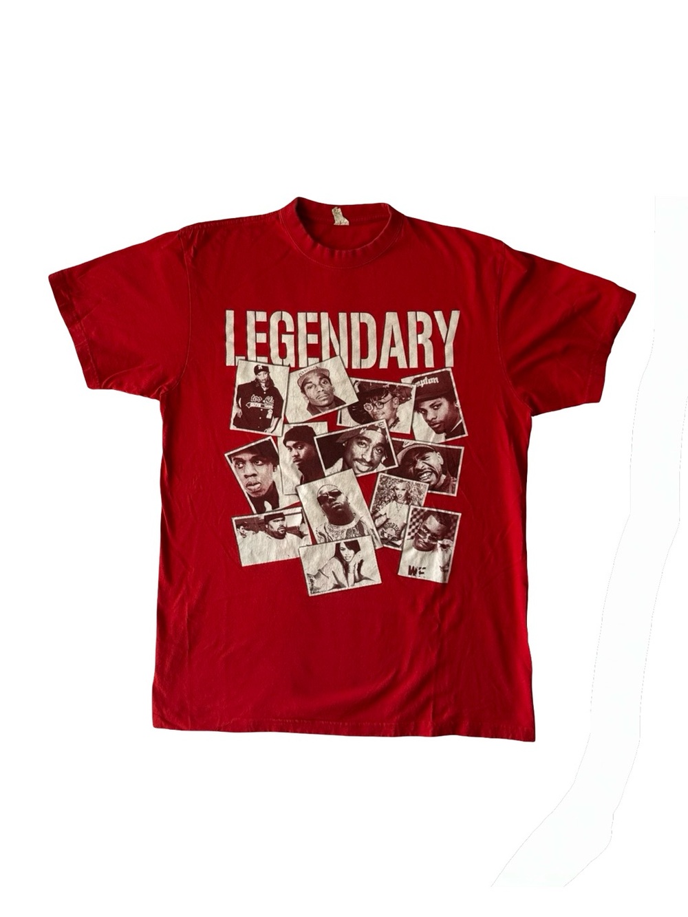 Legendary Graphic Short Sleeve T-Shirt in Red, Rapper, Hip Hop Artists, band tee